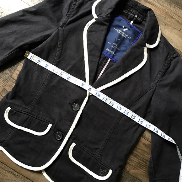 American Eagle Preppy Navy Blazer S - Picture 5 of 10
